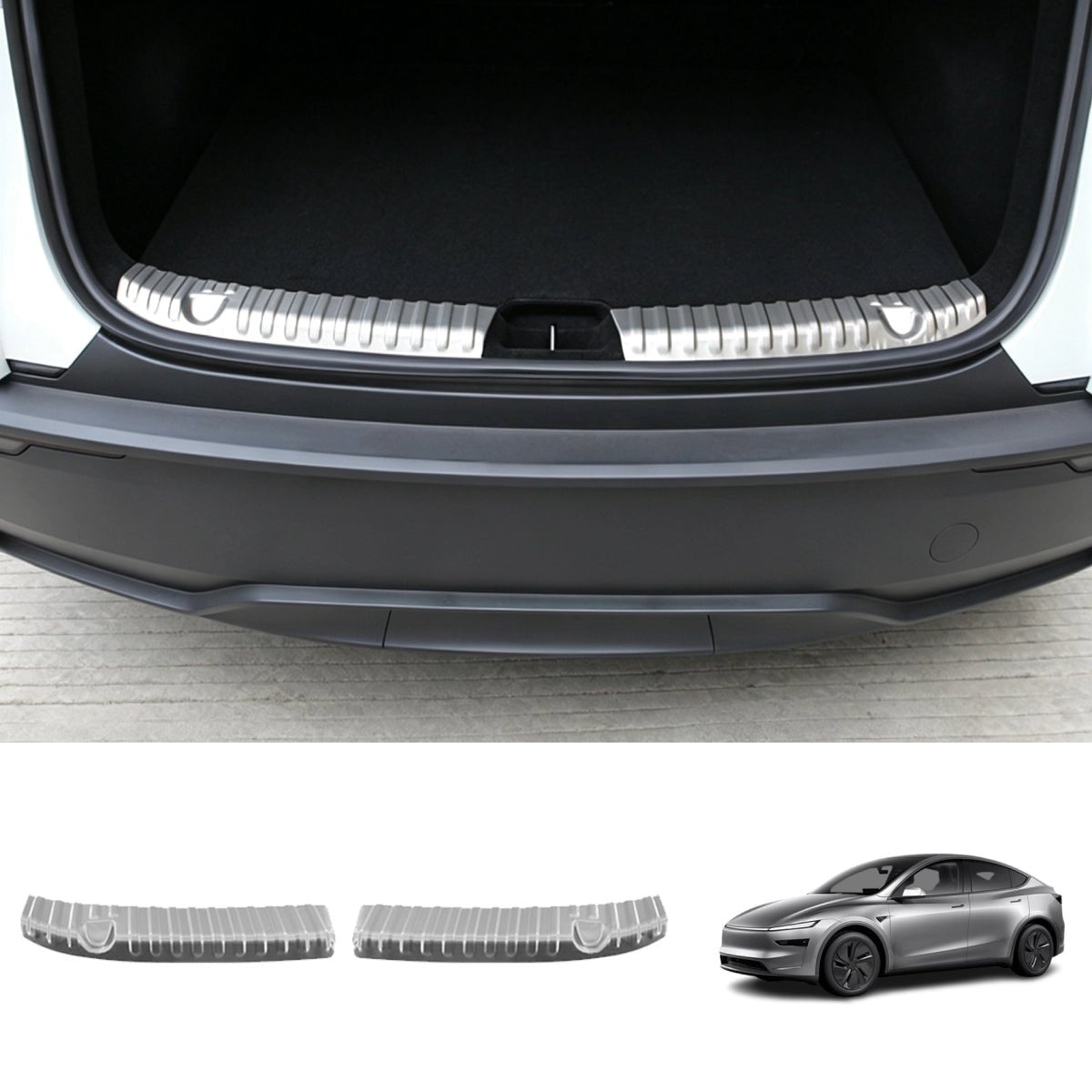 Stainless Steel Rear Trunk Sill Guard for Tesla Model Y Juniper 2025+ - T-Launch