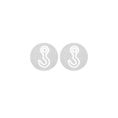 Reflective Tow Hook Warning Sticker for Tesla Model 3/Y/S/X (2 PCS)