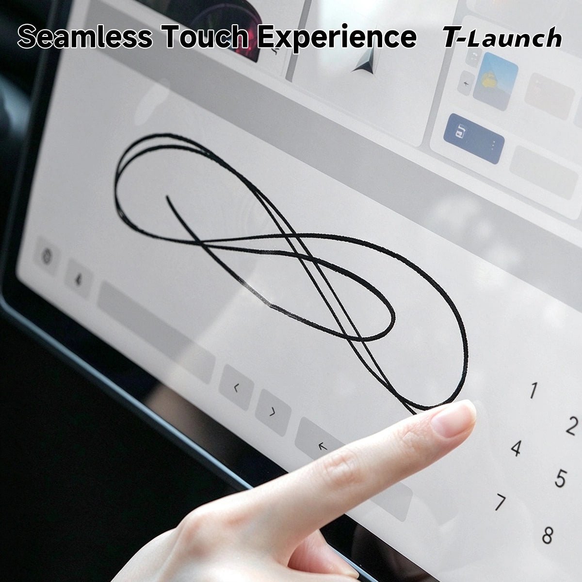 All-in-One Tempered Glass Screen Protector & Frame Cover for Tesla Model 3 Highland/Model Y Juniper/Model Y L 2026+ - T-Launch