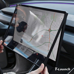 All-in-One Tempered Glass Screen Protector & Frame Cover for Tesla Model 3 Highland/Model Y Juniper/Model Y L 2026+ - T-Launch