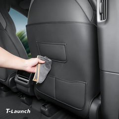 Nappa Leather Front Seat Back Kick Mats for Tesla Model YL 2026+