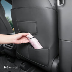 Nappa Leather Front Seat Back Kick Mats for Tesla Model YL 2026+