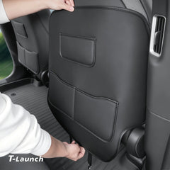 Nappa Leather Front Seat Back Kick Mats for Tesla Model YL 2026+