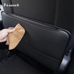 Nappa Leather Front Seat Back Kick Protectors for Tesla Model 3/Y/Y L 2024+ (2 PCS)