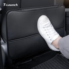 Nappa Leather Front Seat Back Kick Protectors for Tesla Model 3/Y/YL 2024+ (2 PCS)