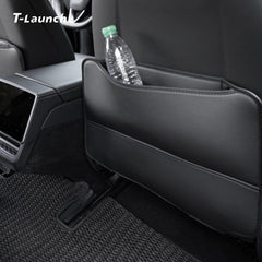 Nappa Leather Front Seat Back Kick Protectors for Tesla Model 3/Y/YL 2024+ (2 PCS)
