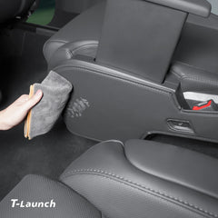 Nappa Leather Second Row Seat Side Panel Protectors for Tesla Model YL 2026+