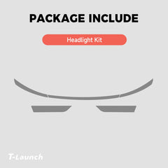Smoked TPU Headlight and Taillight Tint Protection Film for Tesla Model YL 6-Seater 2026+