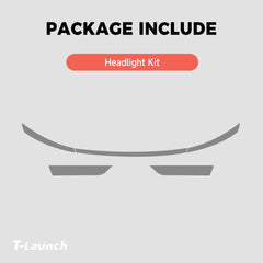 Smoked TPU Headlight and Taillight Tint Protection Film for Tesla Model Y L 6-Seater 2026+