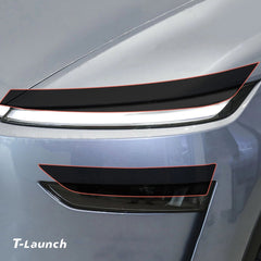 Smoked TPU Headlight and Taillight Tint Protection Film for Tesla Model Y L 6-Seater 2026+