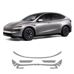 Smoked TPU Headlight and Taillight Tint Protection Film for Tesla Model YL 6-Seater 2026+