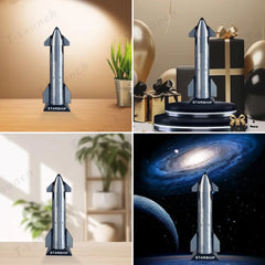 Handcrafted SpaceX Starship B7 Rocket Model Ready-to-Display Collectible