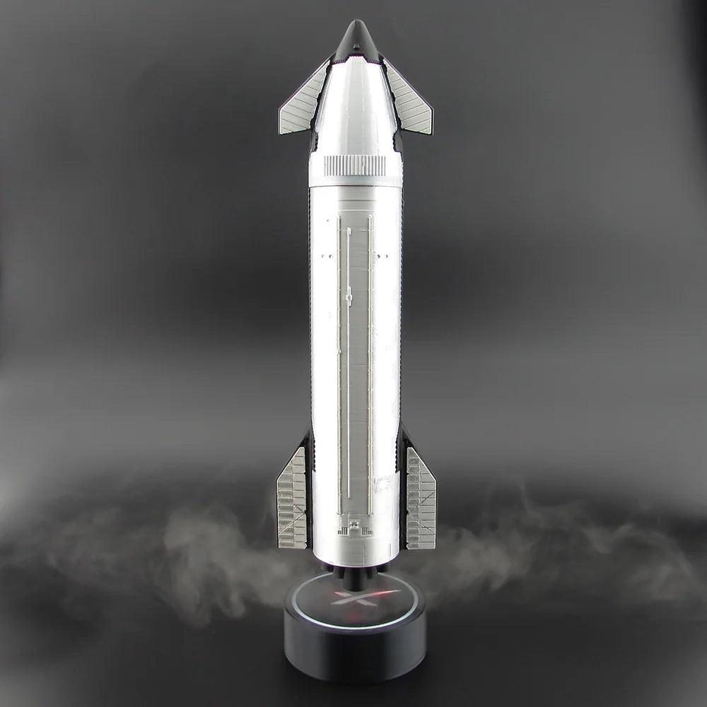 1:200 SpaceX Starship Rocket Model with LED Mist Flame Effect & Humidifier Function