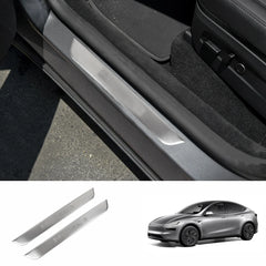 Stainless Steel Door Sill Protection Covers for Tesla Model Y Juniper 2025+