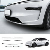 Stainless Steel Front & Rear Bumper Protection Trim for Tesla Model Y L 2026+
