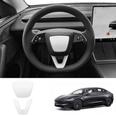 ABS Steering Wheel Center & V-Shape Trim for Tesla Model 3 Highland Standard 2025+