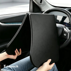 Nappa Leather Foldable Steering Wheel Table for Tesla Model 3/Y - T-Launch