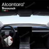 Alcantara Dashboard Stof Decoratieve Sticker Cover Voor 2024 Model 3 Highland