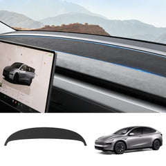 Suede Sunshade Dashboard Mat – UV Protection & Anti-Glare for Tesla Model YL 2026+