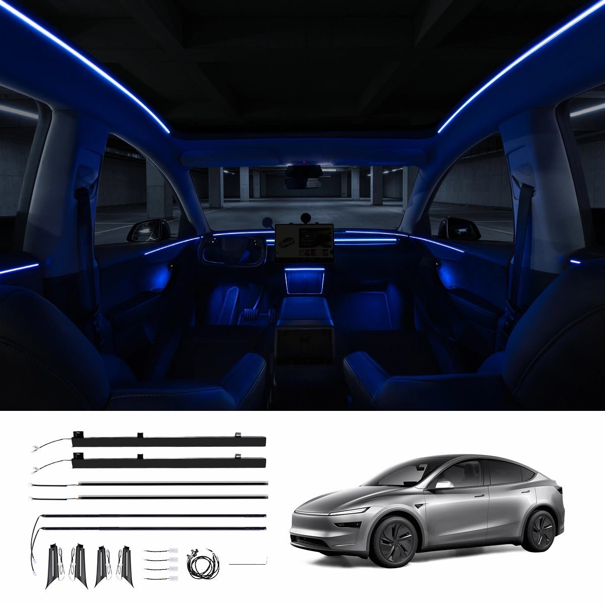 Sunroof Ambient Lighting Kit for Tesla Model Y Juniper 2025+ - T-Launch