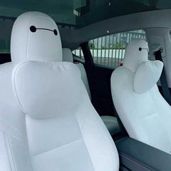 Model 3/J/S/X/Cybertruck Baymax Hoofdsteun Stickers Decoratie Sticker voor Tesla(4 STUKS)