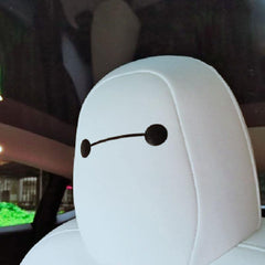 Model 3/J/S/X/Cybertruck Baymax Hoofdsteun Stickers Decoratie Sticker voor Tesla(4 STUKS)