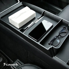 TPE Center Console Organizer Tray for Tesla Model Y Juniper / Model 3 Highland / Model YL