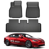Allwetter-TPE-Innenfußmatten Cargo Liners Set für Tesla 2022–2024 Model S
