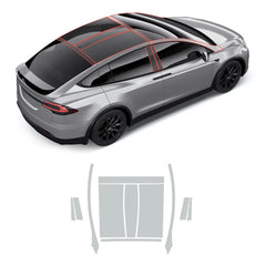 Glossy TPU Invisible Full Car Paint Protection Film (PPF) for Tesla Model X (2022-2024)