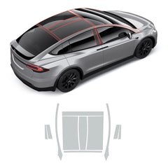 Glossy TPU Invisible Full Car Paint Protection Film (PPF) for Tesla Model X (2022-2024)