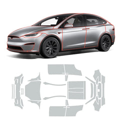 Glossy TPU Invisible Full Car Paint Protection Film (PPF) for Tesla Model X (2022-2024)