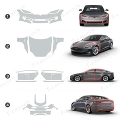 Glossy TPU Invisible Full Car Paint Protection Film (PPF) for Tesla Model S (2016-2020)