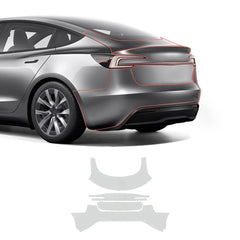 Glanset TPU usynlig full beskyttelsesfilm for billakk (PPF) for Tesla Model 3 Høylandet 2024+