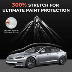 Glossy TPU Invisible Full Car Paint Protection Film (PPF) for Tesla Model S (2021-2024)