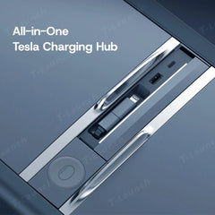 Center Console USB Hub Adapter for Tesla Model YL 6-Seater 2026+