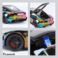 1:24 Tesla Roadster Electroplated Alloy Diecast Car Model - T-Launch