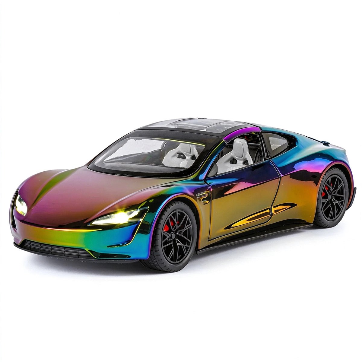 1:24 Tesla Roadster Electroplated Alloy Diecast Car Model - T-Launch