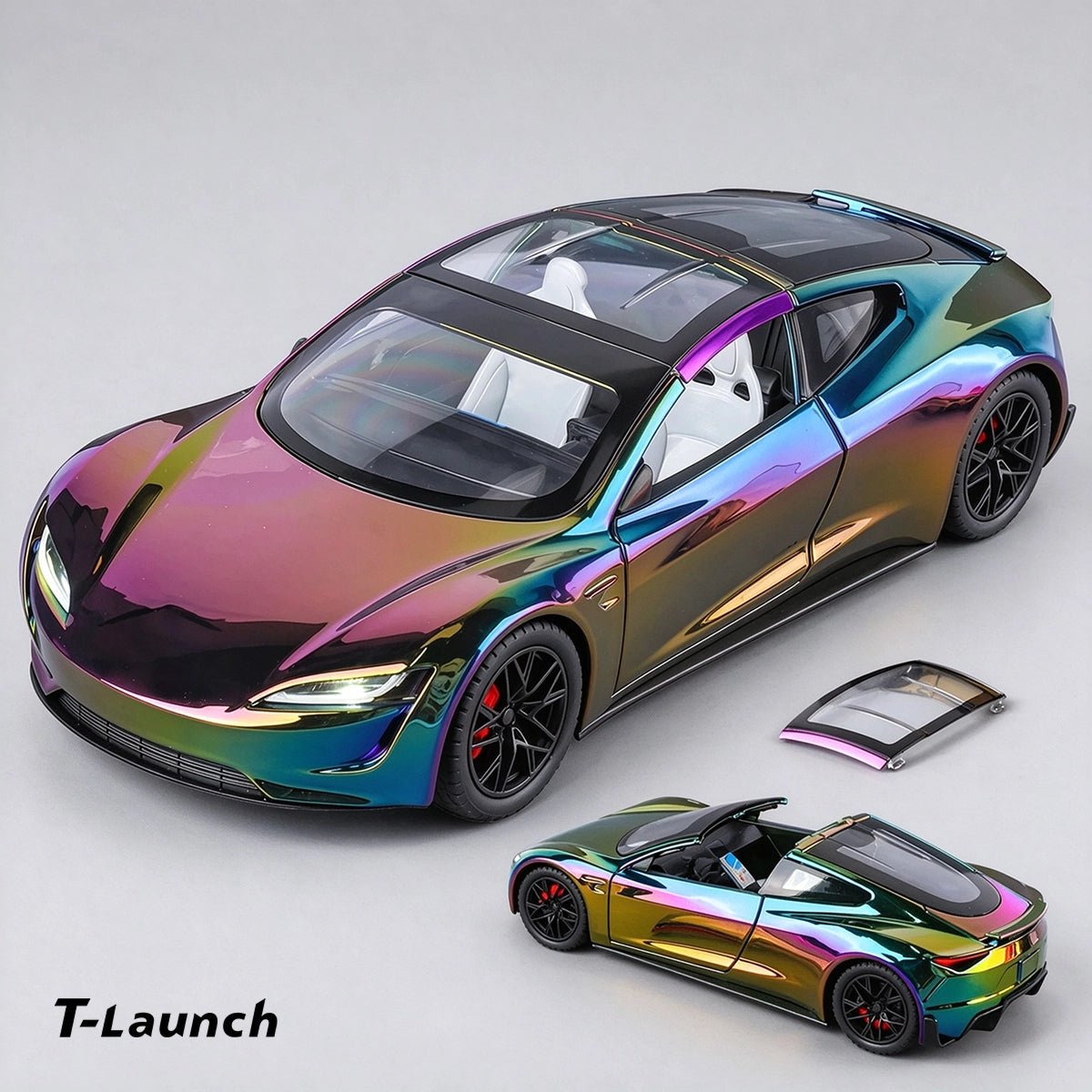 1:24 Tesla Roadster Electroplated Alloy Diecast Car Model - T-Launch
