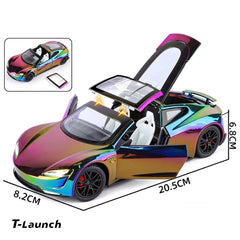 1:24 Tesla Roadster Electroplated Alloy Diecast Car Model - T-Launch