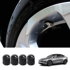 Tire Valve Stem Caps with Rubber Seal for Tesla Model 3/Y/S/X/Cybertruck