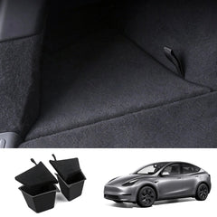 Rear Trunk Side Storage Boxes with Flocked Covers for Tesla Model Y 2021–2024 - T-Launch