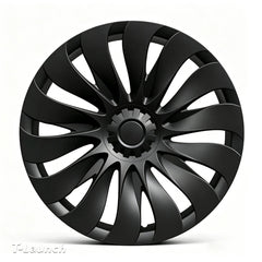 Turbine-Style Hubcaps Wheel Covers for 2026 Tesla Model Y Standard 18'' Aperture Wheels (Set of 4) - T-Launch