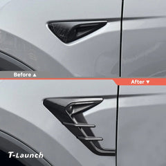 ABS Turn Signal & Side Camera Covers with Air Blades for Tesla Model Y L 6-Seater 2026+