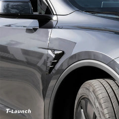 ABS Turn Signal & Side Camera Covers with Air Blades for Tesla Model YL 6-Seater 2026+