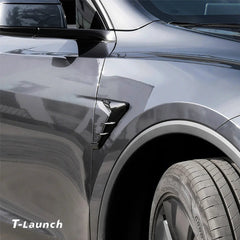 ABS Turn Signal & Side Camera Covers with Air Blades for Tesla Model Y L 6-Seater 2026+