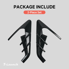 ABS Turn Signal & Side Camera Covers with Air Blades for Tesla Model YL 6-Seater 2026+