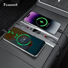 Center Console USB Hub Docking Station for Tesla Model 3/Y/Y L 2021+