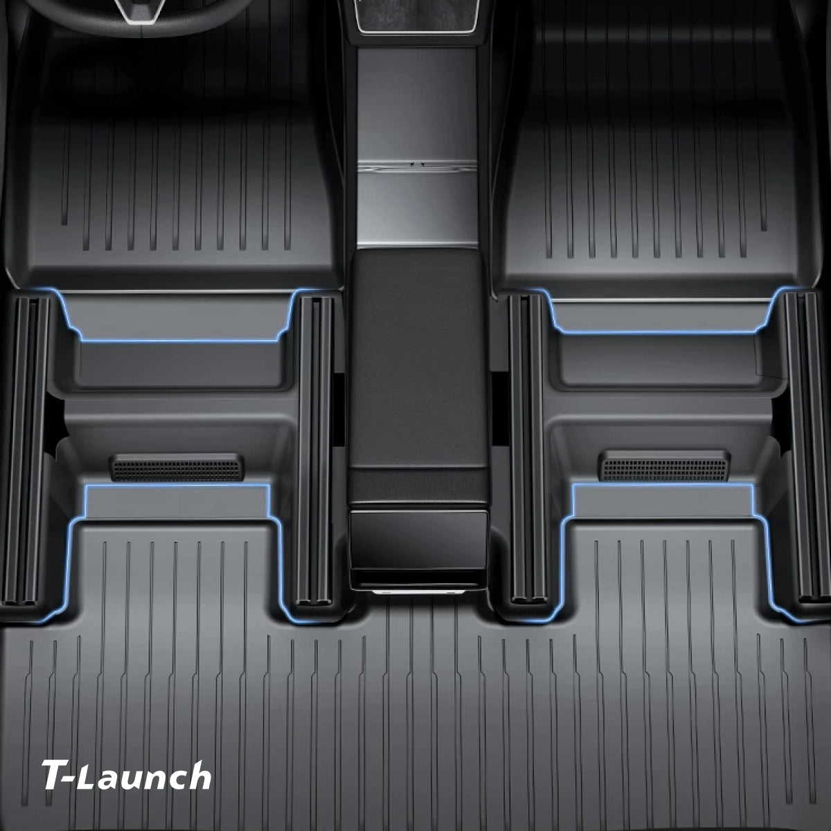 TPE Full-Wrap Under-Seat Corner Protector for Tesla Model Y L 2026+ - T-Launch