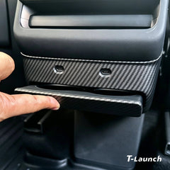 Rear Center Console Air Vent Cover & Lower Kick Panel Protector for Tesla Model Y L 2026+