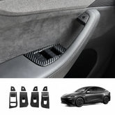 Window & Door Button Trim Cover Set (10 PCS) for 2026 New Tesla Model Y Standard